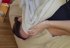 My wife having a pantyhose orgasm!!!
