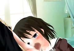 Hot ass anime schoolgirl gets double penetrated