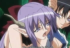 Caught anime gets squeezed her bigtits and ass drilled by te