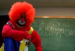 Latina blows clowning teacher