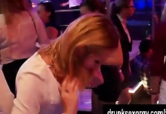 Hot pornstar lesbians lick twats in the club