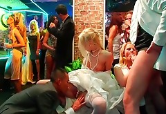 Slutty bride is screwed by horny black dude at her wedding day