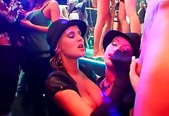 Wet party with busty chicks turns into a hardcore group orgy