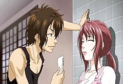 Hentai brunette gets her wet pussy pumped deep by guy
