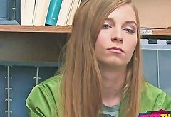 Ava leans against desk for horny director to bang her hard and deep