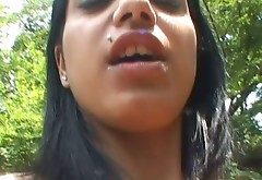 Tasty looking Indian prostitute give mouth fuck to perky cock