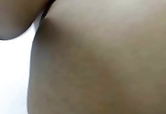 Dark nipples on hairy pussy fingering girl