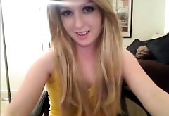 While blonde horny girl private chat
