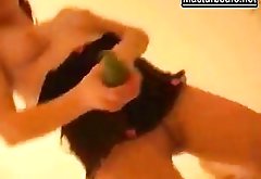 solo with cucumber and cumming like a train