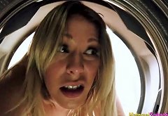 Step Mom is Stuck in the Dryer and Fucked by her Son Nikki Brooks