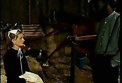 Vintage interracial fuck in a shed