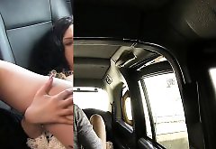 Tattooed Brit banged in fake taxi