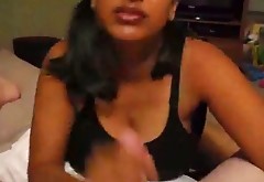 Pretty Indian cumslut sucking cock on a pov camera