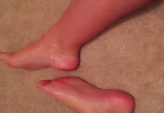 My girlfriends baby oiled feet