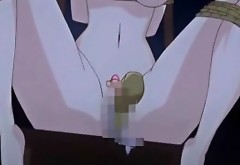 Roped Japanese anime bigboobs dildoed wet pussy