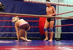 Pussy riot on the boxing ring with nasty girl Melane