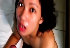 Horny Asian teen POV blowjob