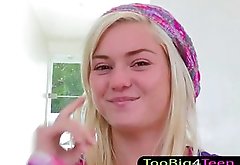 Kinky blonde teen slut Chloe Foster analyzed by big cock