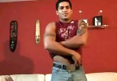 Well-muscled Latino stud Mr. Christian talks about his