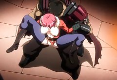 Tied up hentai redhead gets brutally fucked