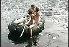 Three Hot Girls Nude Girls  In The Jungle On Boat For Cock Hunt