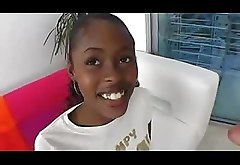 Young ebony girl fuck and facial