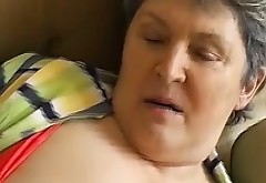 OmaPass BBW Granny playing with sex toy
