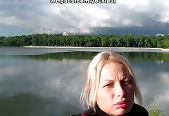 Perverted blond wife loves to have sex fun in extreme places