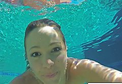 Abigail Mac Romi Rain in Behind The Scenes Underwater Fun With Abigail Mac Romi AbigailMac Txxx com