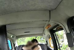 Tattooed Brit anal banged in fake taxi
