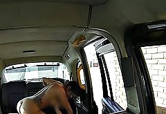 Spanish amateur does anal in fake taxi