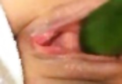Making Her Mature Pussy Squirt With Cucumber