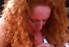 English redhead Nicole gets caught smoki