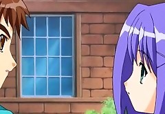 Innocent anime school babe seducing her coed