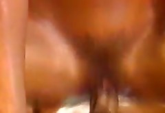 Oiled up MILFs with big boobs are fucking dirty in FFM threesome
