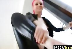 Slut With Pink Hair Teasing POV