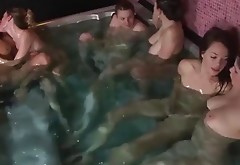 Six Lesbian Girls Wet Pussy And Ass Shower