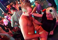 Wild party with a bunch of horny chicks turns into an orgy