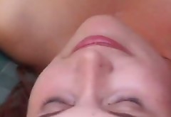 Dark haired slim teen got her fuck holes attacked by bunch of kinky men