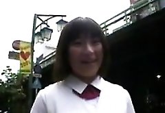 Cute Japanese Girl Does Bukkake In Public