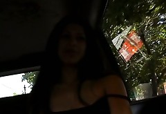 Sexy Latina is going to get he pussy rammed in the car
