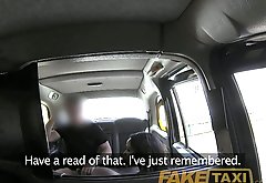 FakeTaxi Brunette sucks fucks and takes it in the ass