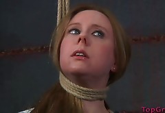 Ugly stupid chick Chloe Parker gets tied up while sitting on the chair