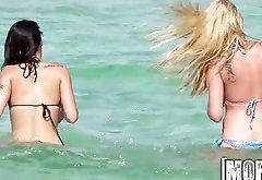 Mofos - Two perfect beach babes have some fun