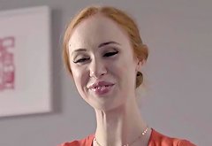Hot redhead with big boobs makes a homemade amateur porn vid