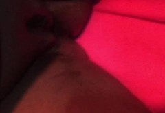 Fat black pussy and a pink vibrator