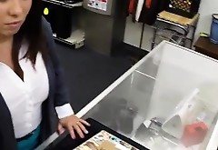 MILF fucked by pawn guy for cash to bail out her hubby