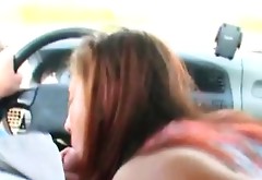 Old Man Fingers Pussy While Driving