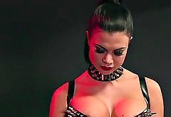Femdom face sitting and handjob in dungeon