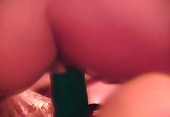 Dildos replace meaty cocks for these horny lesbian babes